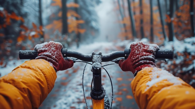 Couple Riding bikes together